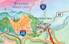 Maryland parks visitor's map (detail):